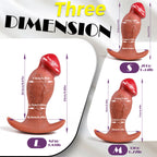 HX Realistic Liquid Silicone Dildo with Curved Shaft & Wide Base