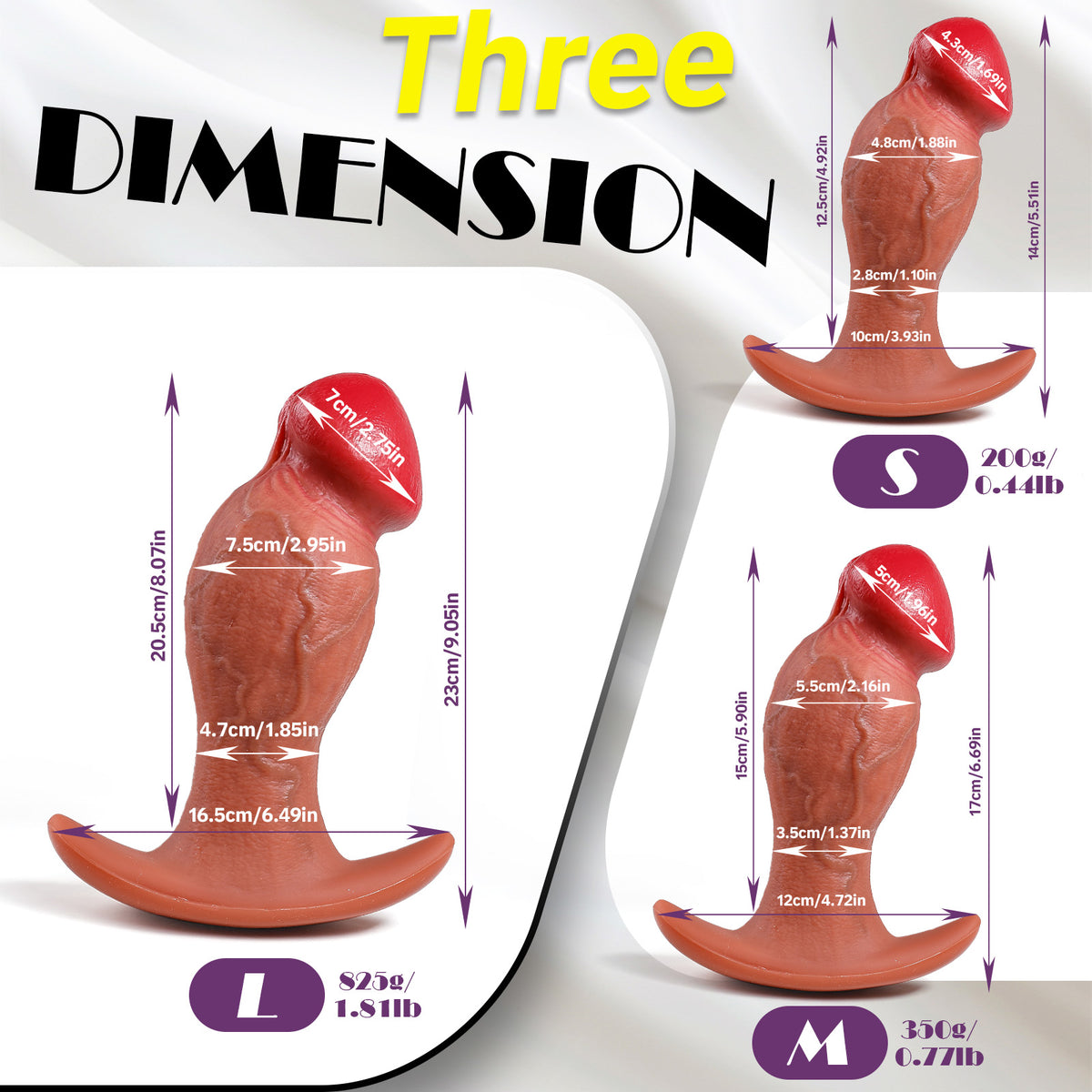 HX Realistic Liquid Silicone Dildo with Curved Shaft & Wide Base