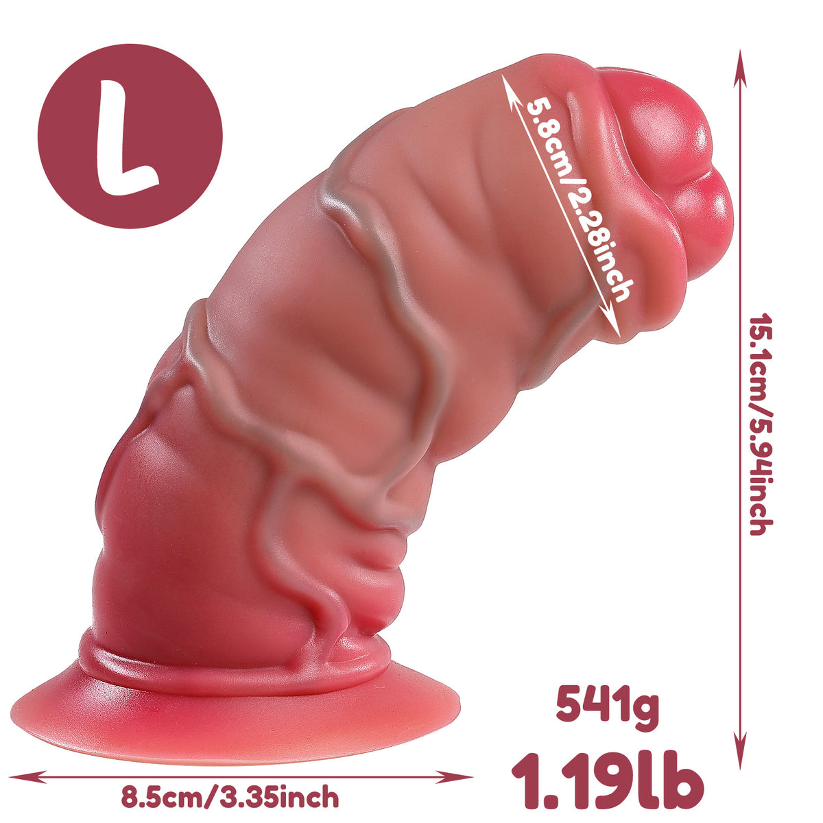Canine Silicone Dildo – Realistic Knot Fantasy Toy