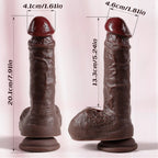 7.9-Inch Black Realistic Dildo with Suction Cup Base dildo picture