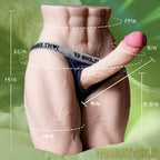 Male hip and thigh wearable dildo size and dimensions guide