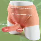 Flesh colored wearable dildo for men size guide