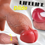 HX Realistic Liquid Silicone Dildo with Curved Shaft & Wide Base dildo picture