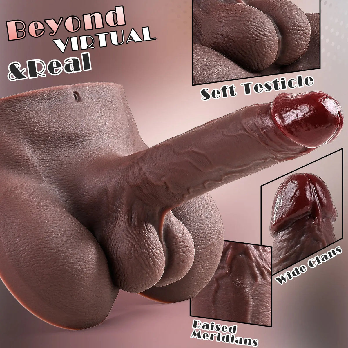 HX Realistic Male Torso Dildo Shaft dildo picture