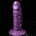 Purple dragon dildo with detailed scale texture