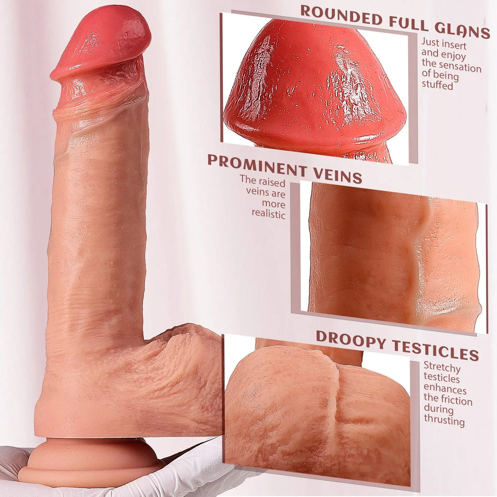 Real Human Dildo – 7.91″ Premium Liquid Silicone dildo picture