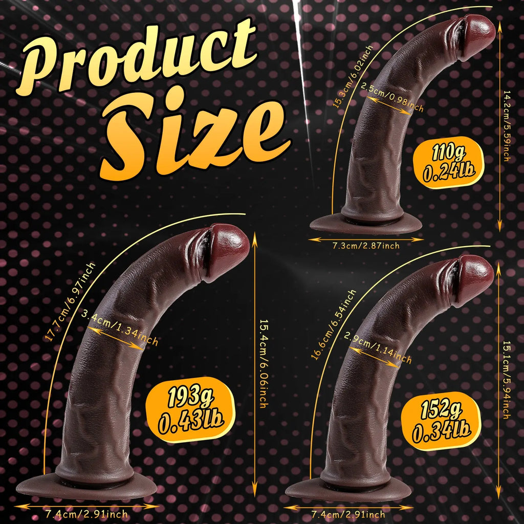 Realistic Liquid Silicone Dildo with Curved Shaft dildo picture