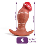 HX Realistic Liquid Silicone Dildo with Curved Shaft & Wide Base